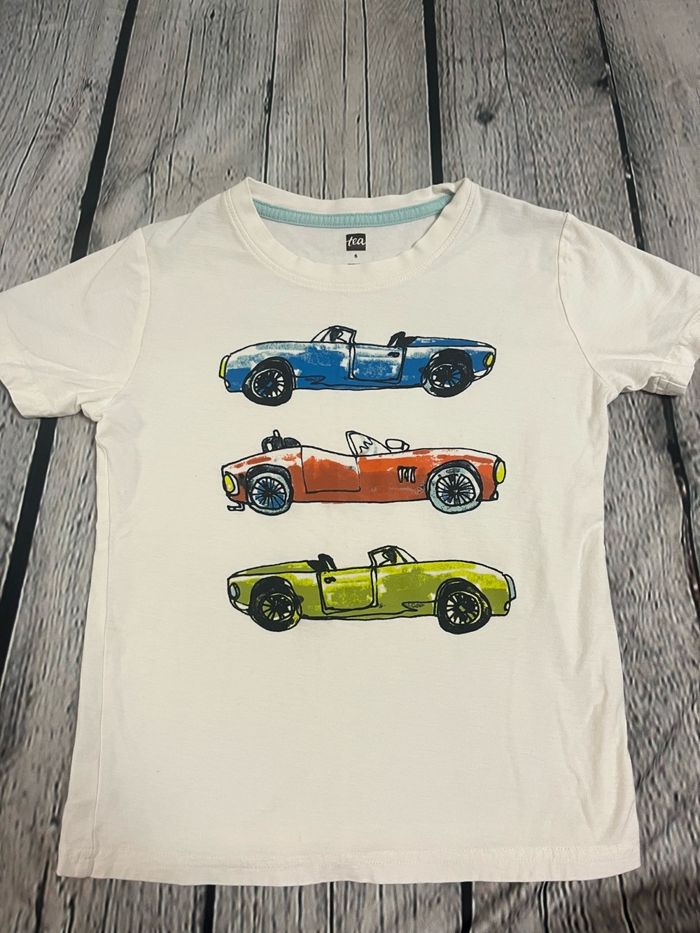 Tea Collection car print tee size 6